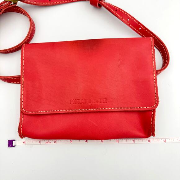 Portland Leather Basic Waist Belt Bag Adjustable Buckle Magnetic Coral Pink - Picture 12 of 12